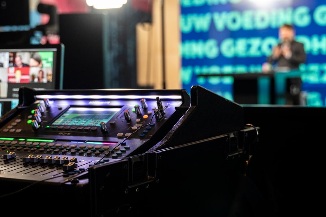 Audio mixing console for live broadcast sound